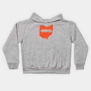 Cleveland Browns Ohio Football Fan Laces Design Kids Hoodie